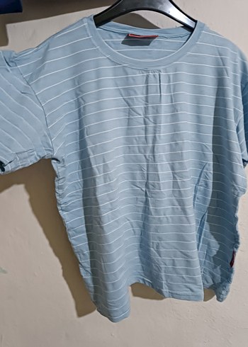 Mavi Keten Kadın Tişört - Görsel 2