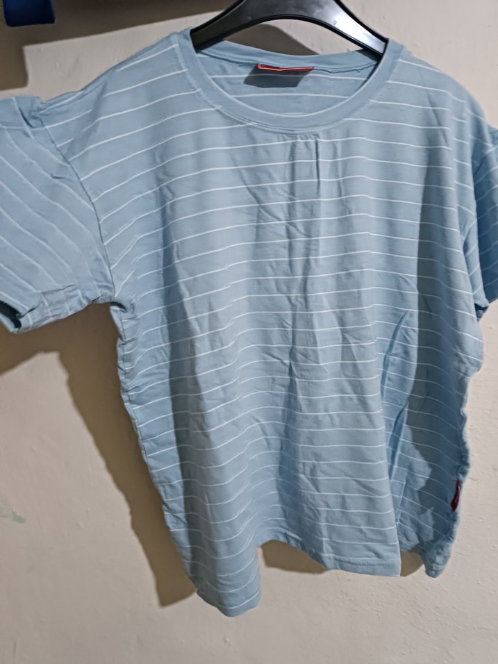 Mavi Keten Kadın Tişört - Görsel 2