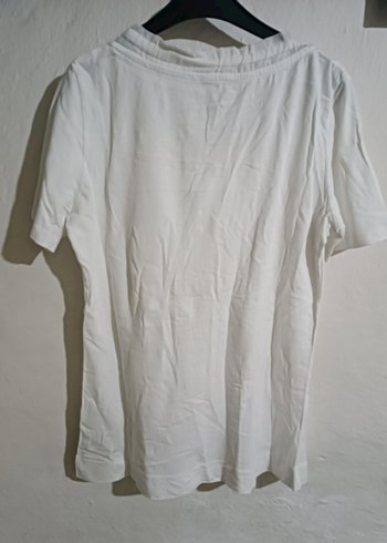 Beyaz Keten Kısa Kollu Bluz - Görsel 4