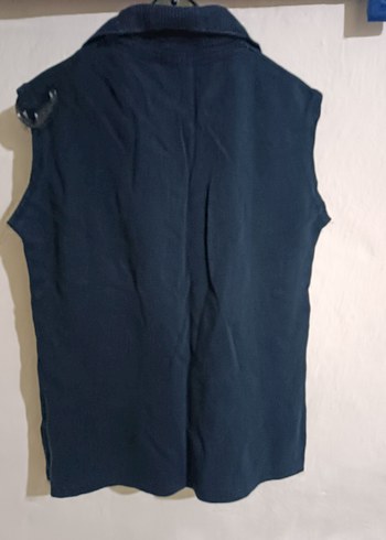 Lacivert Keten Kadın Kolsuz Yelek - Görsel 3