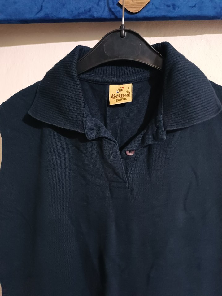 Lacivert Keten Kadın Kolsuz Yelek - Görsel 2