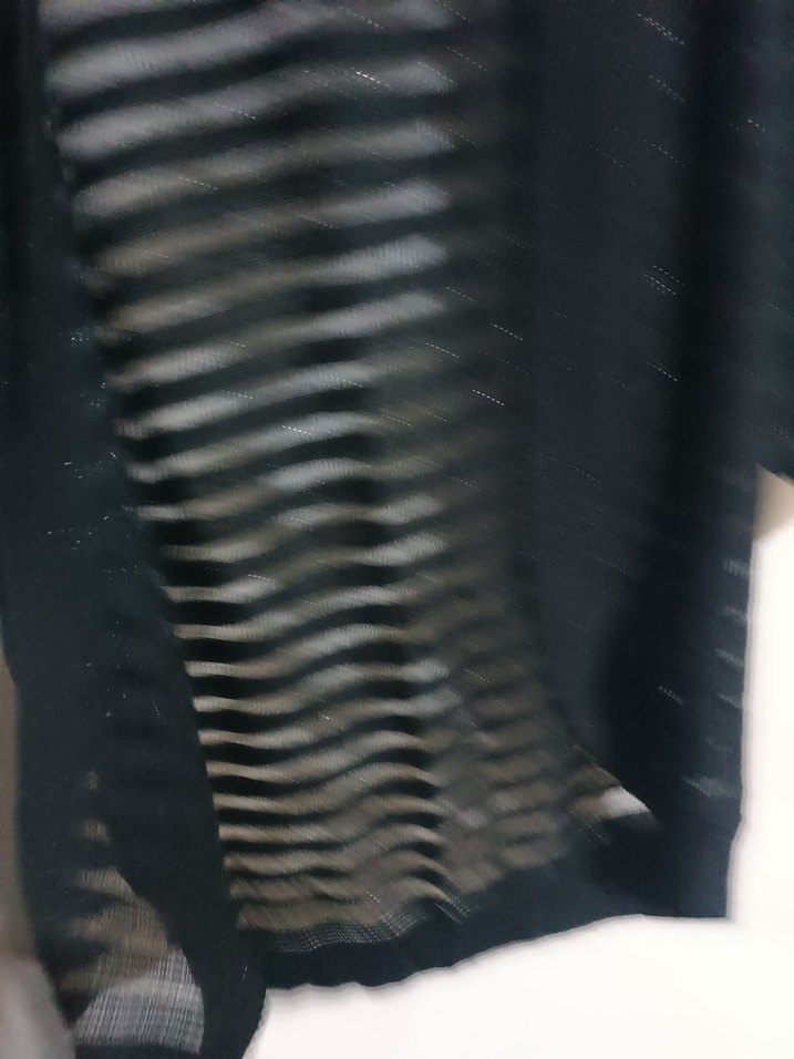 Siyah Örgü Kadın Midi Hırka - Görsel 2