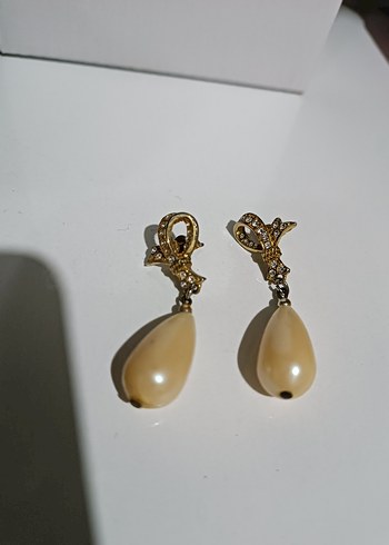 Altın Renkli Etnik Boncuklu Mini Küpe - Görsel 3