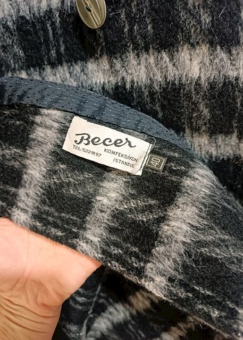 Düğmeli Gri Uzun Kadın Yün Kaban - Görsel 3