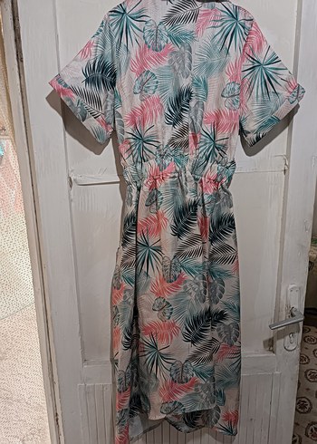 Bohem Tarzı V Yaka Uzun Elbise - Görsel 5