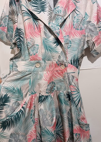 Bohem Tarzı V Yaka Uzun Elbise - Görsel 4