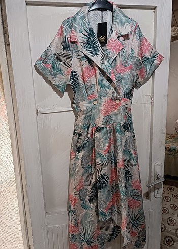 Bohem Tarzı V Yaka Uzun Elbise - Görsel 2