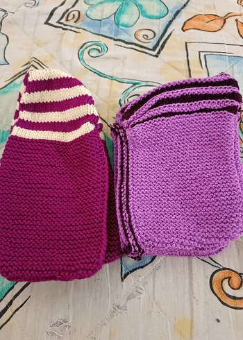 Mor Örgü Kadın Ev Terliği - Görsel 3