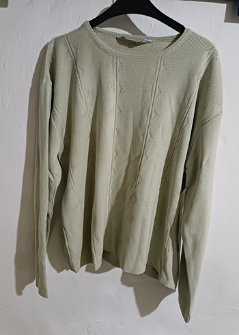 Bej Kadın Keten Triko Kazak - Görsel 3