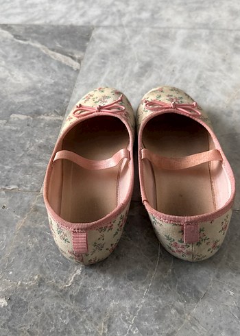 H&m Çiçek Desenli Pembe Kız Babet Ayakkabı - Görsel 3
