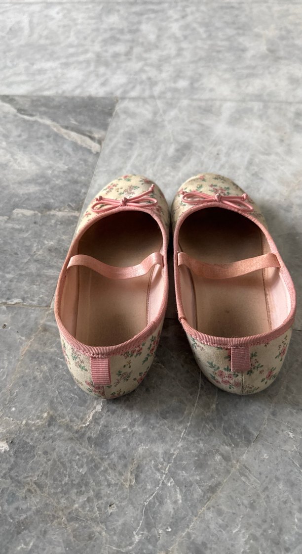 H&m Çiçek Desenli Pembe Kız Babet Ayakkabı - Görsel 3
