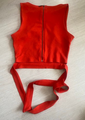 Kırmızı Kemerli Mini Atlet - Görsel 5