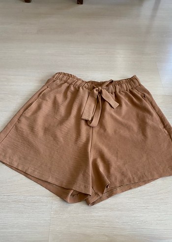 Camel Yüksek Bel Mini Şort