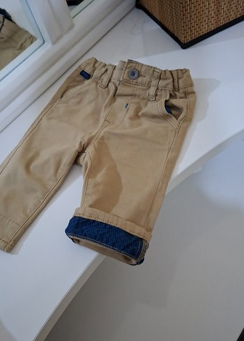 Düğmeli Bej Erkek Çocuk Pantolon - Görsel 2