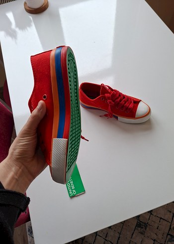 Kadın Kırmızı Spor Ayakkabı - Görsel 2