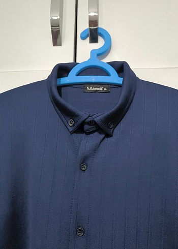 Lacivert Regular Fit şık erkek gömlek - Görsel 2