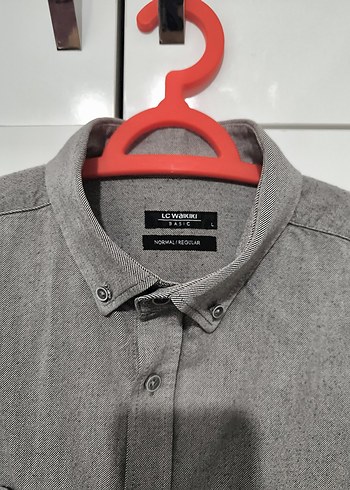 Gri Uzun Kollu Keten gömlek L xl - Görsel 3