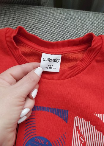 Kırmızı Baskılı Erkek Çocuk Sweatshirt - Görsel 4