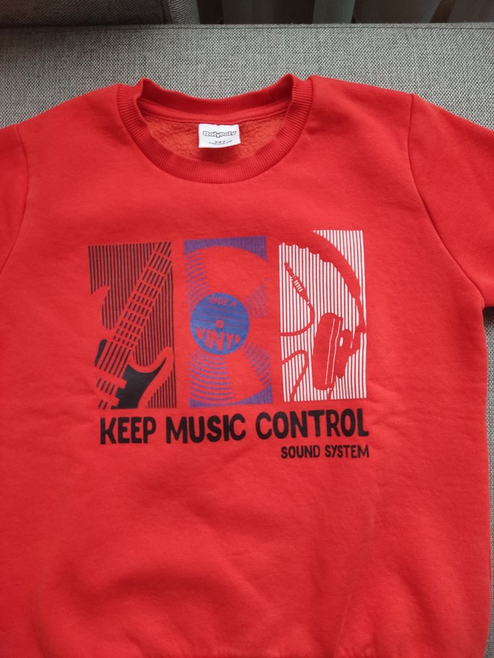 Kırmızı Baskılı Erkek Çocuk Sweatshirt - Görsel 2