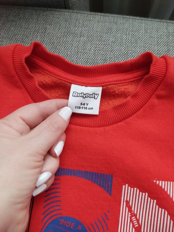 Kırmızı Baskılı Erkek Çocuk Sweatshirt - Görsel 4