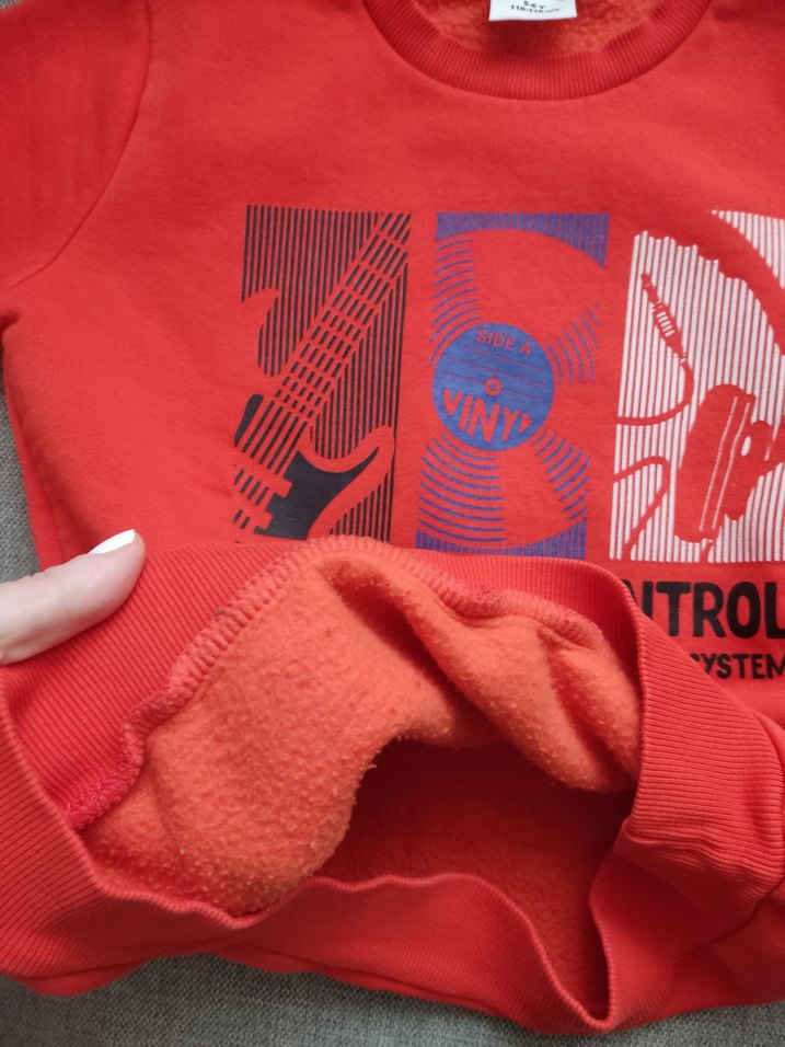 Kırmızı Baskılı Erkek Çocuk Sweatshirt - Görsel 5