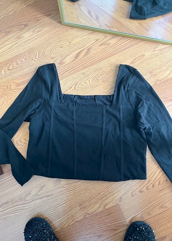 Siyah Fitted Hemşire Korsesi Midi Boy - Görsel 3