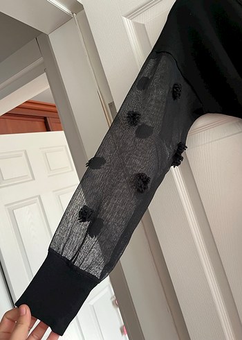 Nakış Detaylı Siyah Uzun Kollu Uzun Kadın Sabahlık - Görsel 3