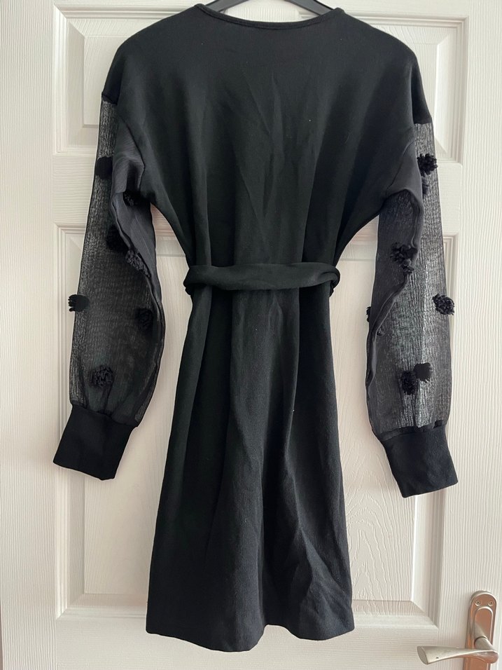 Nakış Detaylı Siyah Uzun Kollu Uzun Kadın Sabahlık - Görsel 5