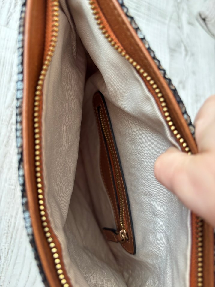 Turuncu Kasaba Örgü Kadın El Çantası - Görsel 5