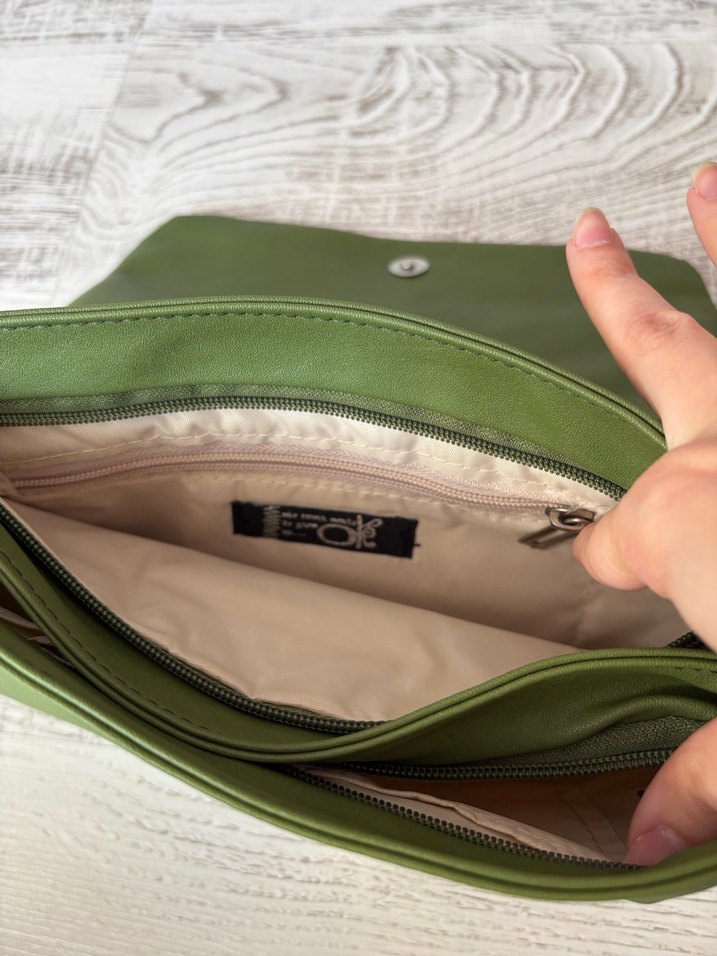 Drapeli fıstık yeşili Ole Koton Kadın Çanta - Görsel 4