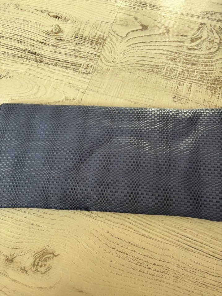 Mavi Kemer Detaylı Siyah Yılan Derisi Kadın Portföy Çanta - Görsel 2