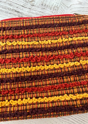 Penti Renkli Nakışlı Bohem Kadın Clutch Çanta - Görsel 3