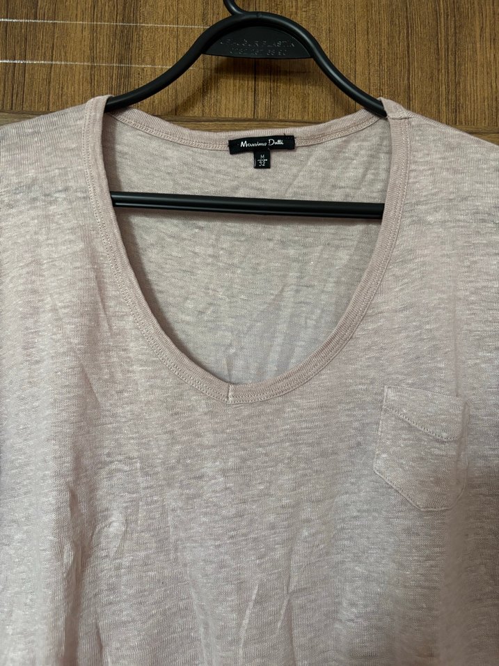 Massimo Dutti V Yaka Kadın Tişört - Görsel 2