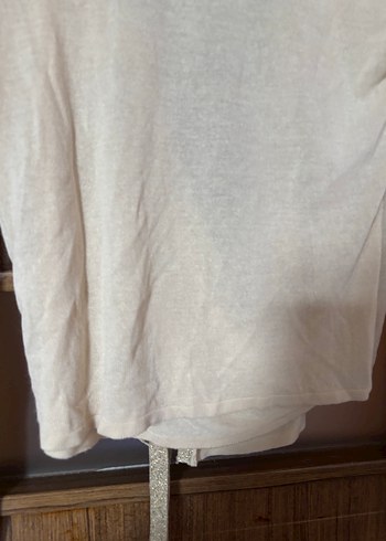 Yargıcı Krem V Yakalı Keten Kadın Bluz - Görsel 6