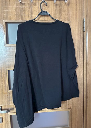 Siyah Kadın Uzun Kollu Pamuk Sweatshirt - Görsel 5