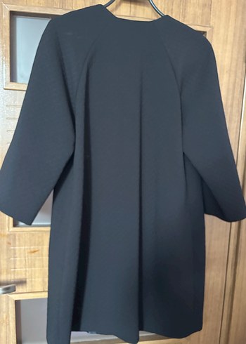 AdL Düğmeli Siyah Kadın Uzun Kollu Kaban - Görsel 5