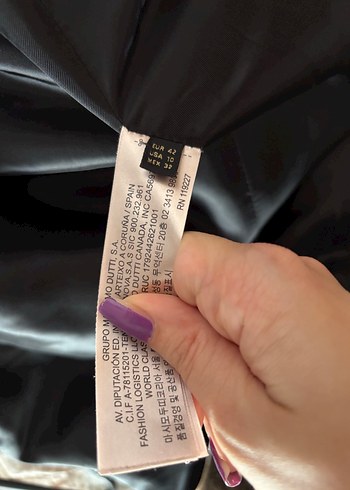 Massimo Dutti Siyah Yuvarlak Yaka Kaşe Kaban - Görsel 8