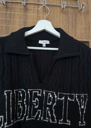 Twist Siyah Örgü Süveter - Görsel 2