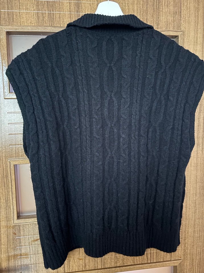 Twist Siyah Örgü Süveter - Görsel 4