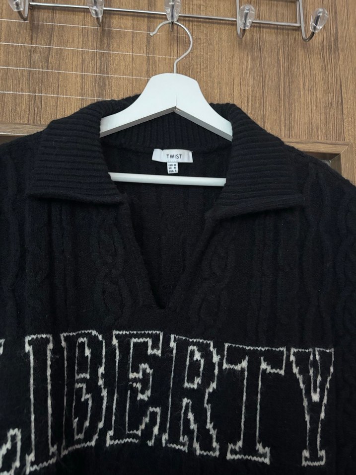 Twist Siyah Örgü Süveter - Görsel 2