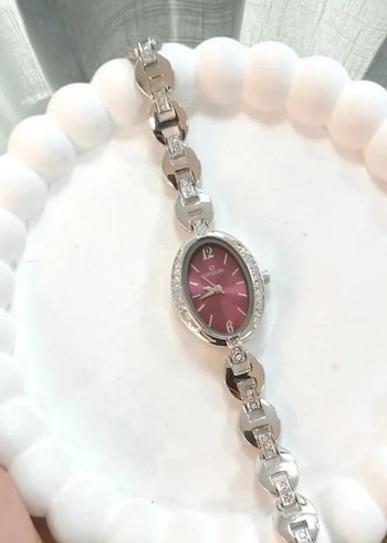 Pembe Zincir Detaylı Kadın Saati