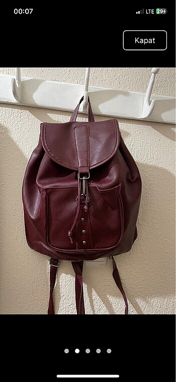 LC Waikiki Bordo sırt çantası