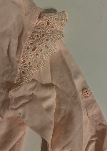 Kız Çocuk pembe fistolu Düğmeli Gömlek - Görsel 3