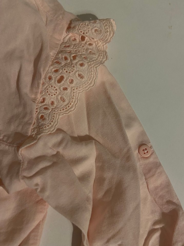 Kız Çocuk pembe fistolu Düğmeli Gömlek - Görsel 3