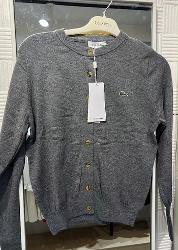 Lacoste Gri İnce Triko Hirka