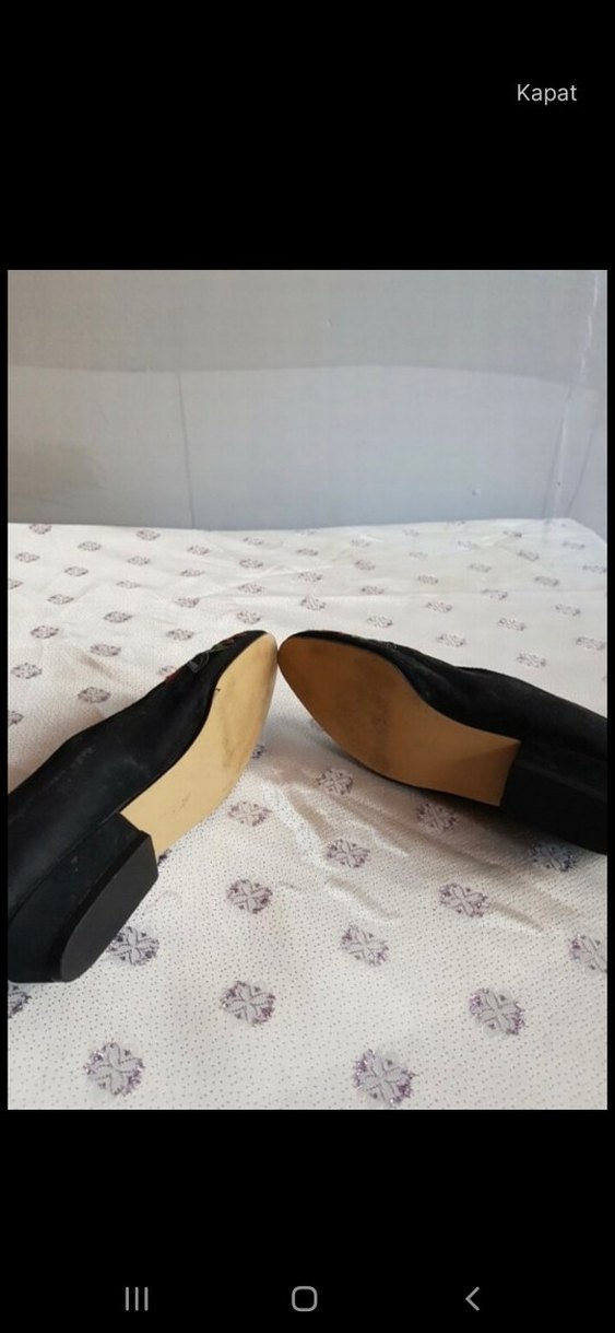 Renkli Nakışlı Kadın Dolgu Topuk Terlik - Görsel 2