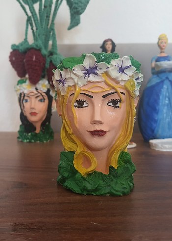 Örgü Mavi Çiçek Broş - Görsel 11