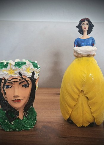 Örgü Mavi Çiçek Broş - Görsel 9