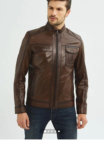 Hakiki deri ceket - Görsel 4