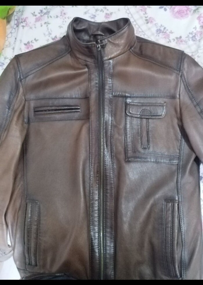 Hakiki deri ceket - Görsel 3